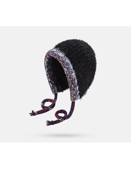 Fleece-Lined Warm Cold-Resistant Knitted Head-Covering Hat