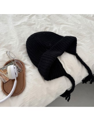 Stylish Braided Warm Ear-Protective Knitted Hat