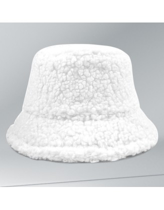 Embroidered, Face-Slimming, Versatile & Fleece-Lined Warm Bucket Hat