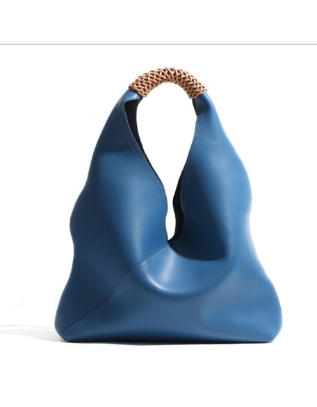 Large-Capacity Niche Luxury Genuine Leather Tote Bag for Women