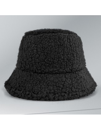 Embroidered, Face-Slimming, Versatile & Fleece-Lined Warm Bucket Hat